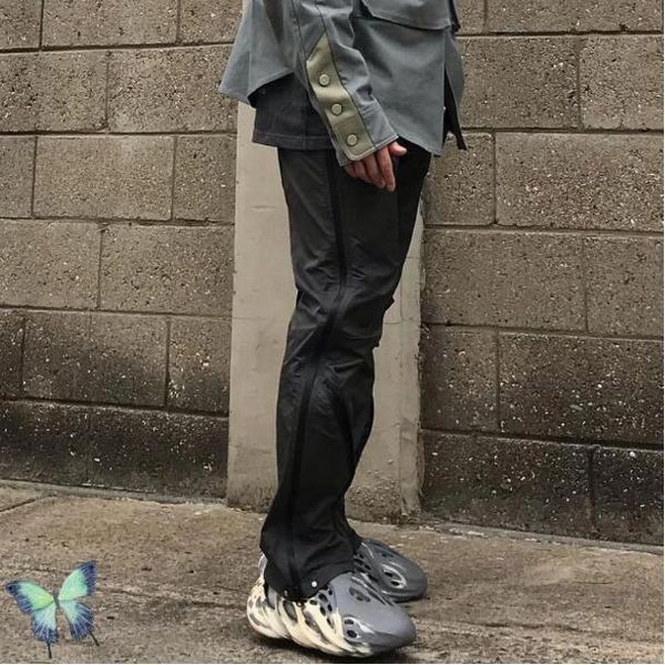 

nylon pants zipper men's plus size pants high street trousers, Black;brown