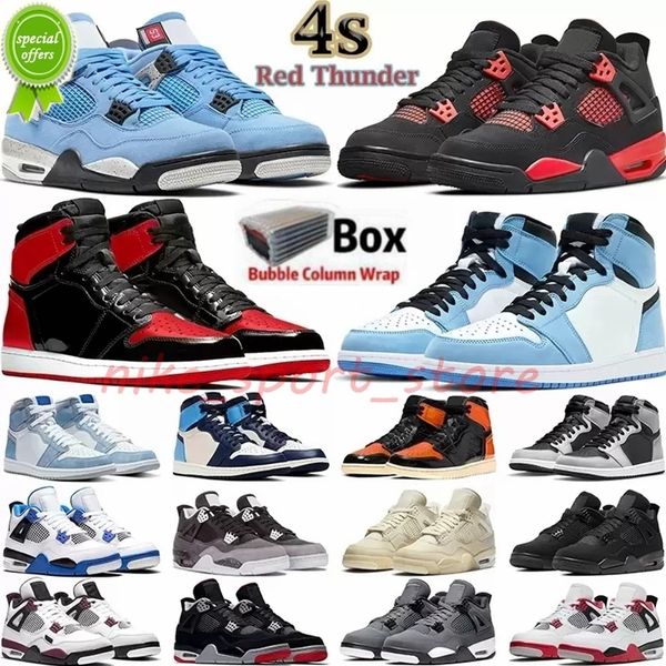 

2021 new oreo university blue 4 4s fire red mens basketball shoes 1 1s sail black cat guava ice noir hyper royal lucky green obsidian unc