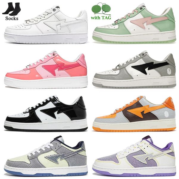 

fashion bapesta 2022 fashion baped sta abc color camo combo bapestas casual shoes sk8 bapesta platform sneakers black white pink blue green