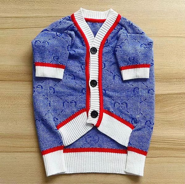 

new fashion designer dog sweater dog apparel pets blue coat brand soft warming sweatshirts autumn winner pet coats ps1413