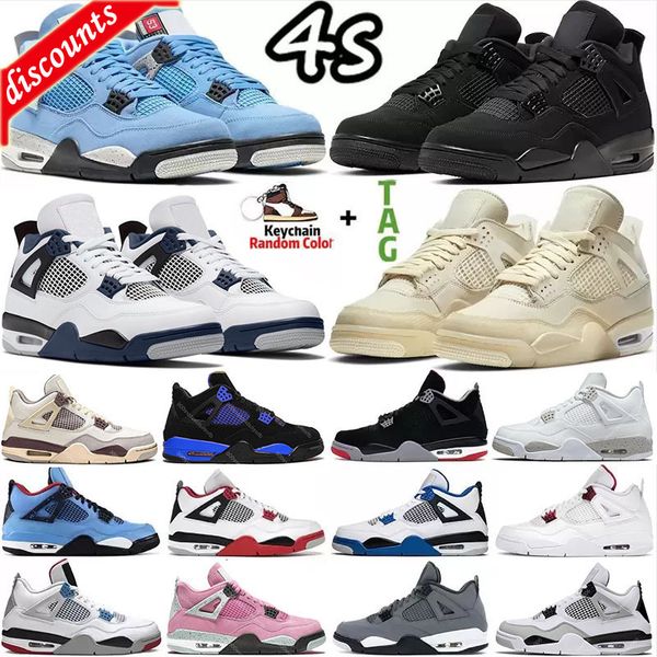 

2022 sail 4 4s violet ore mens basketball shoes sneakers midnight navy newstalgia patent university blue oreo bred black cat dark mocha