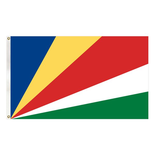 

seychelles flag country national banner 3x5 ft vivid color and fade resistant outdoor decoration banner with brass grommets