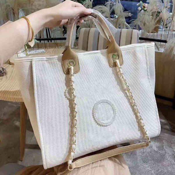 

women's fashion luxury handbags pearl evening bags brand ch canvas beach bag designers female large capacity shopping totes handbag big