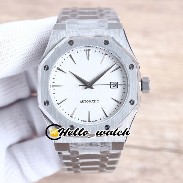 

new 15400 white dial miyota 8215 automatic mens watch stainless steel bracelet sport watches hellowatch e209a1, Slivery;brown