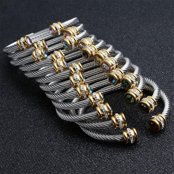 

bangle stainless steel open cable wire bangles bracelets for women jewelry ladies silver color cuff2608, Black