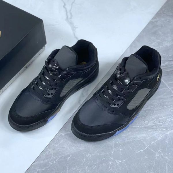 

5s v basketball shoes jumpman 5 low 20 wings black gloden 2022 womens mens sports sneakers shoe size 40-47