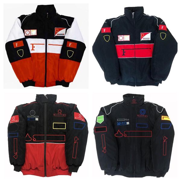 

f1 team racing suit new full embroidered logo autumn and winter cotton jacket spot sales