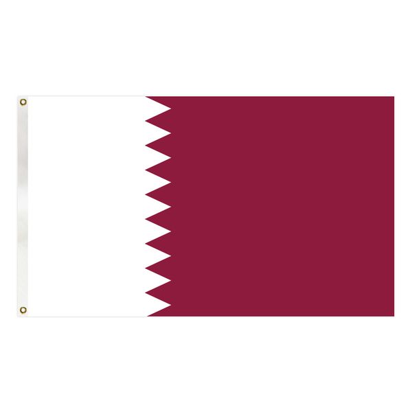 

qatar flag country national banner 90x150 cm polyester hanging banner for indoor outdoor decoration