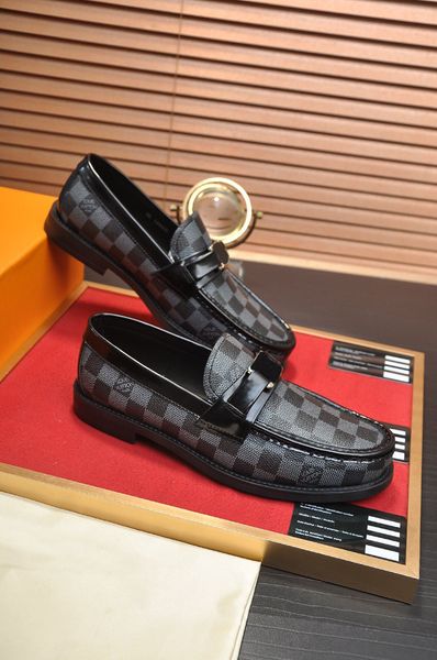 

fashion 2021 men formal bridegroom wedding party dress shoes mens brand business office genuine leather flats size 38-45, Black