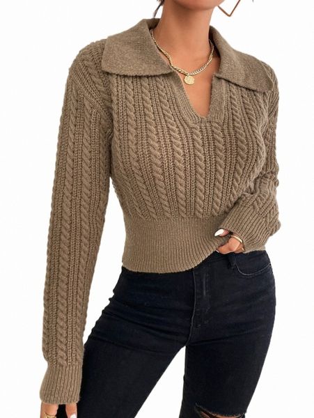 

cable knit drop shoulder sweater d12o#, White;black