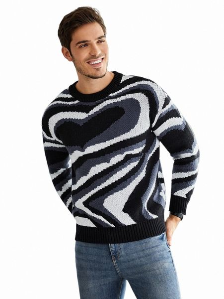 

men color-block sweater p6hp#, White;black