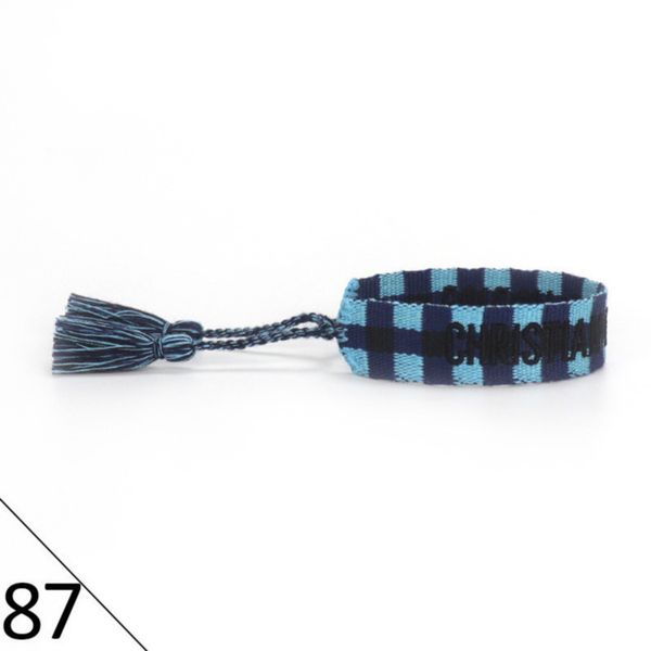

woven designer friendship bracelet luxury brand for women leopard printed rope bracelets embroidery braided with tassel bangle men jewelry c, Golden;silver