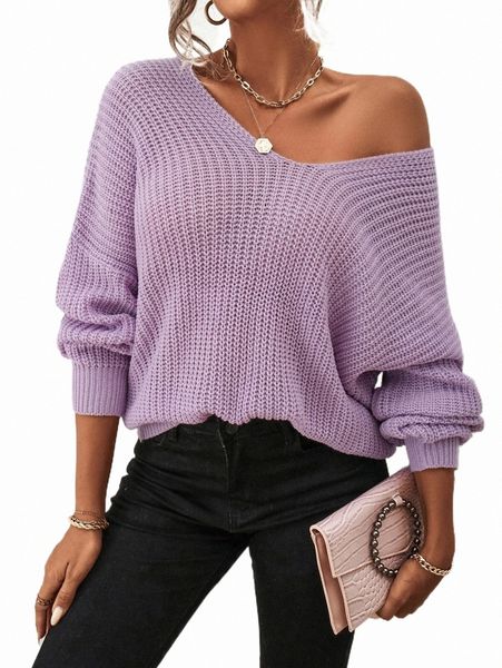

v neck batwing sleeve sweater 215w#, White;black