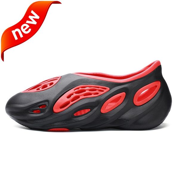 

new men's sports fitness beach outdoor sandals designer two-color cave shoes, Black