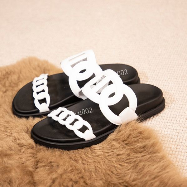 

2022 slippers mens womens slider slides sandals rubber and fur designer flat sole slipper embossing logo sliders size35-45, Black