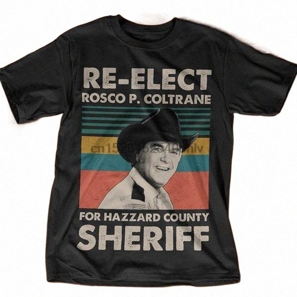 

men's t-shirts re-elect rosco p coltrane for hazzard county sheriff dukes of retro t shirt v9kc#, White;black