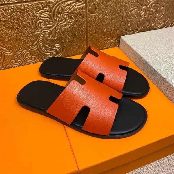 

2022 new men flip flops sandals designer slides summer fashion luxury flat sandals mklaa007313c, Black