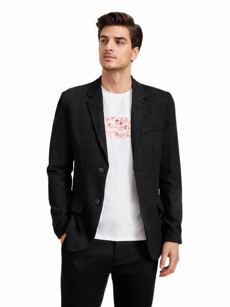 

men flap detail single breasted blazer r5xk#, White;black