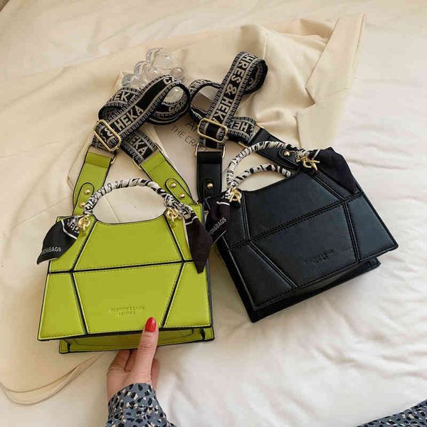 

factory online shop 58% off shangpin 2022 new korean fashion geometric splicing women's bag portable single shoulder oblique span women
