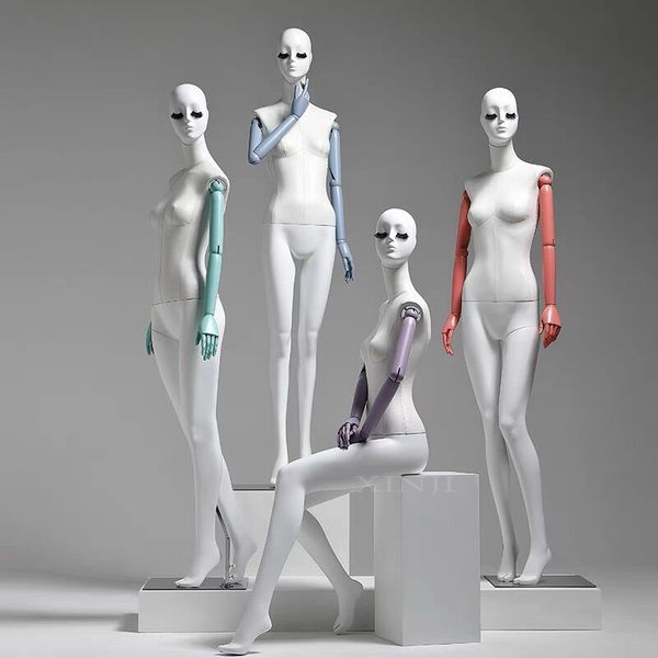 

new style mannequin female white color with bendable hand wooden customized for display, Khaki