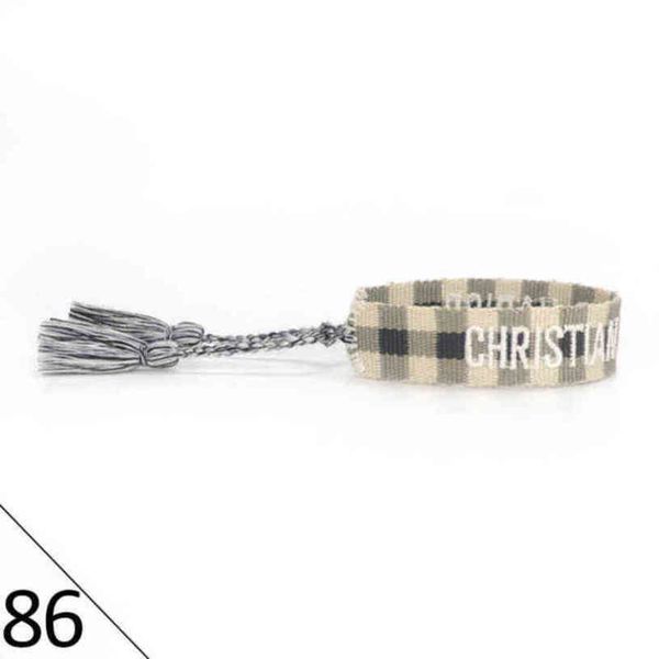 

woven designer friendship bracelet luxury brand for women leopard printed rope bracelets embroidery braided with tassel bangle men jewelry c, Golden;silver