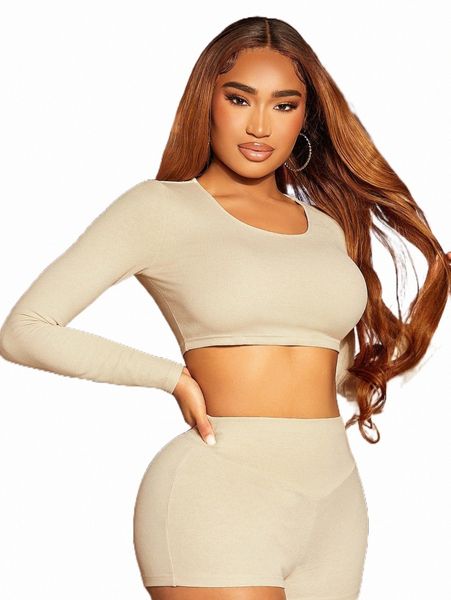 

sxy solid scoop neck crop tee j4yi#, White