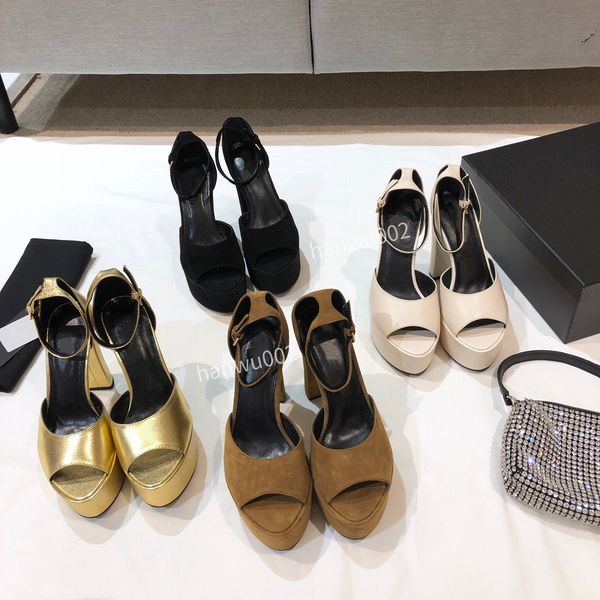 

2022 high-heeled pumps dress shoes wedding sandal luxury summer designer party slipper womens sandals size35-41 lwe220306, Black