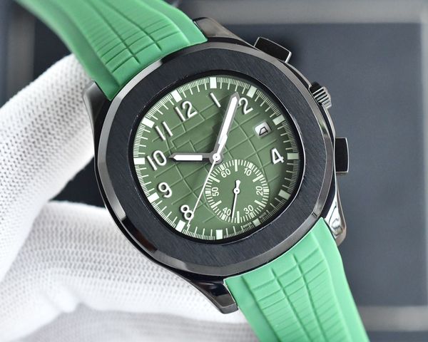 

boutique men's watch automatic mechanical silicone watch band black 42mm grenade literal luxury fashion, Slivery;brown