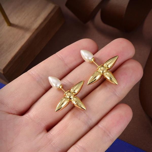 

cross stud earrings hoops l earing designer earrings for women jewelry love luxurys designers earrings studs des boucles oreilles 2123, Golden;silver