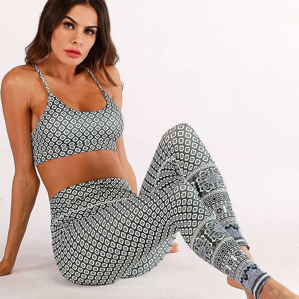 

nwt floral printed sports suit gym fitness clothing tracksuit women running yoga set 2019 sports bra leggings tights sports set, White;red