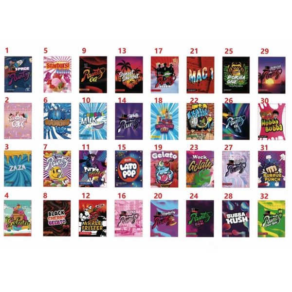 

3.5g white runtz og packaging bags 32types purple wock gelato mylar bag london pound cake cereal milk zaza joke's up lato pop gorilla g