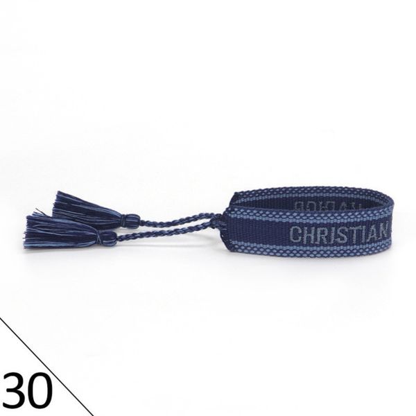 

fashion designers wovens friendship bracelet for luxury brand handmade braided bracelets with tassel print embroidery men bangle code 20-38, Golden;silver