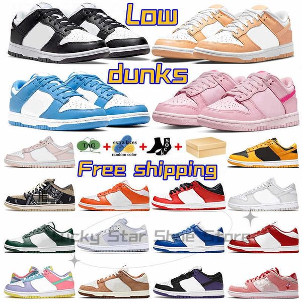 

with box casual shoes dunks sb triple pink panda designer men women low sneakers white black unc green sail grey fog syracuse michigan mens