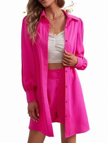 

button front bishop sleeve shirt & shorts without belt 821n#, White