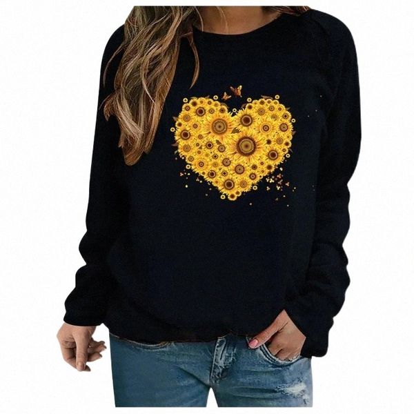 

valentine's day hoodies women love pattern print long sleeve round neck sweatshirt t-shirt winter tshirts camisas de mujer women', White