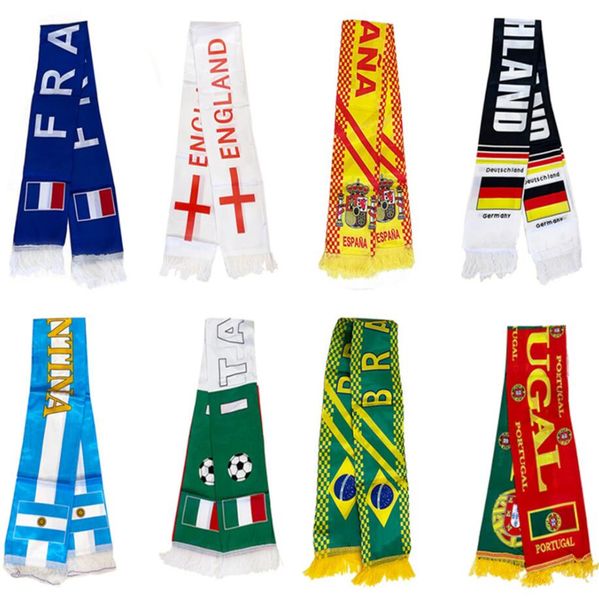 

2022 qatar world cup soccer football competition scarf party argentina spain scarfs with tassels commemorative supplies cheering