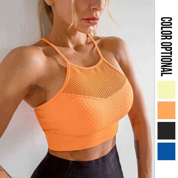 

one piece seamless yoga sports bra large chest shockproof running fitness vest