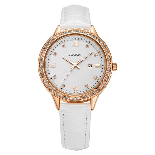 

diamond fashion ladies watch women's belt light luxury business waterproof watch, Slivery;brown
