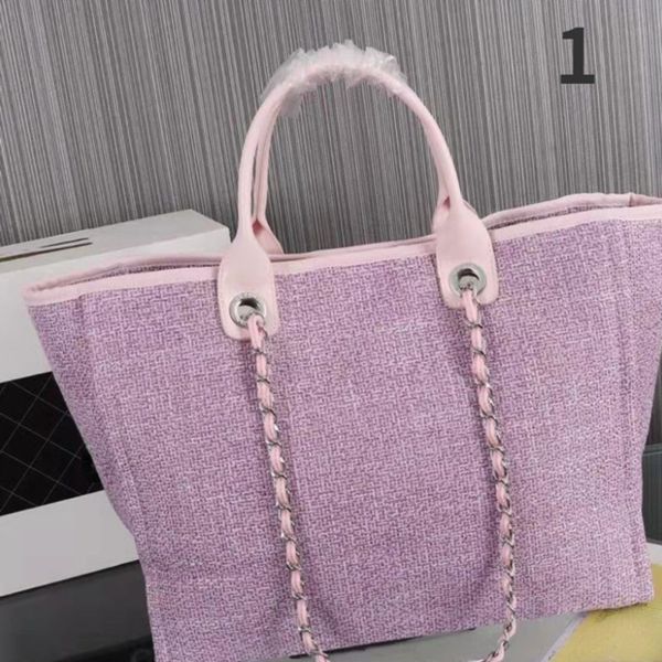 

summer fashion new classic canvas ladies beach bag designer handbag shoulder shopping tote 220820