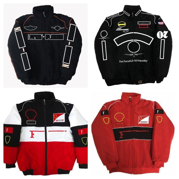 

2022f1 team racing suit new full embroidered logo autumn and winter cotton jacket spot sales