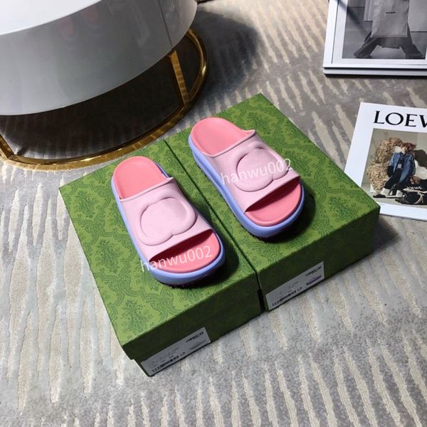 

2022 slippers womens sandals designer is a high-quality fashion shoe slope style upper leads the trend there are many styles size35-42 hl220, Black