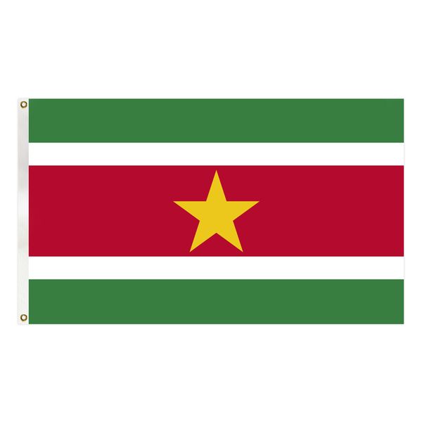 

suriname flag country national banner 3x5 ft vivid color and fade resistant outdoor decoration banner with brass grommets