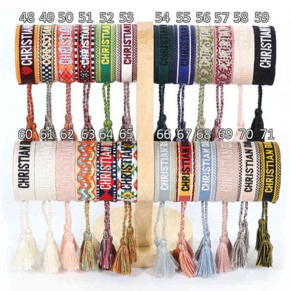 

designer woven friendship bracelet luxury brand for women leopard printed rope bracelets embroidery braided with tassel bangle men jewelry c, Golden;silver