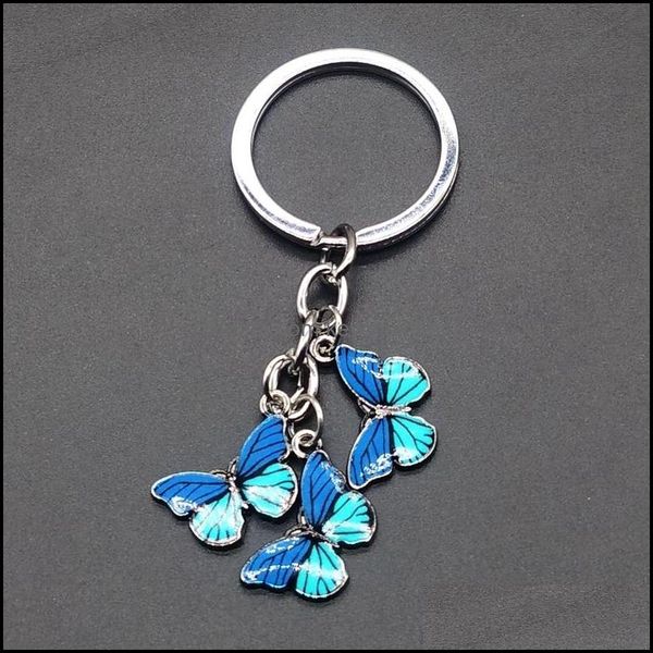 

keychains random 5 colors colorf enamel butterfly keychain insects car key women bag accessories jewelry gifts 220610 dr keychainshop dhlsg, Silver