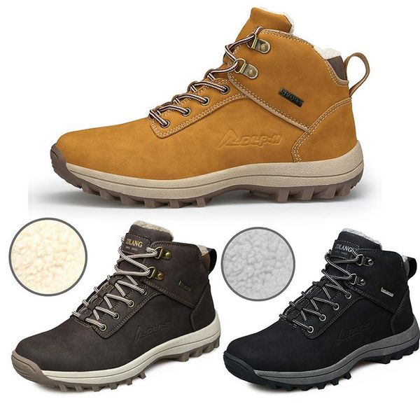 

2022 sale designer shoes pattern1 soft black yellow plus velvet warm man boy men boots mens sneakers boot trainers outdoor walking, White;red