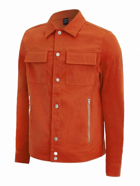 

x afraeli men flap pocket zip up jacket z2mw#, Black;brown