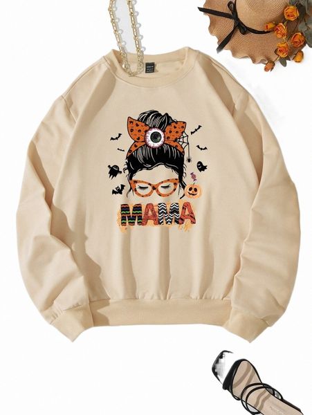 

1pc figure drop shoulder sweatshirt i9zk#, Black