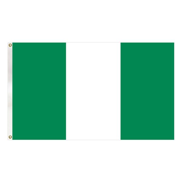

nigeria flag 90x150 cm factory supply premium polyester country national banner with brass grommets