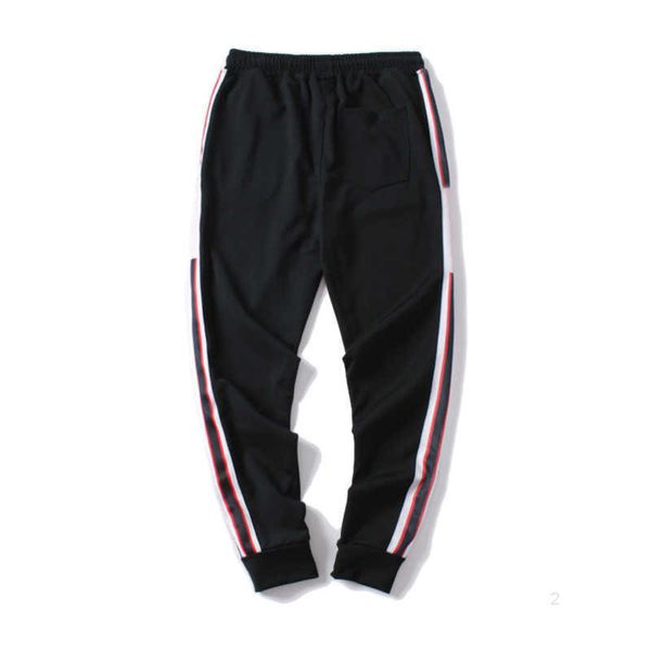 

mens jogger pants drawstring sports high fashion 4 colors side stripe joggers casual sport comfortable and breathable, Black