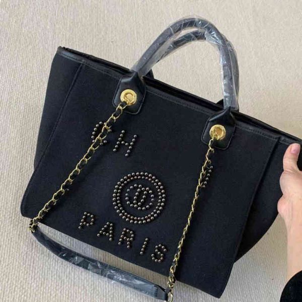 

luxury women's fashion handbags pearl evening bags brand ch canvas beach bag designers female large capacity shopping totes handbag big